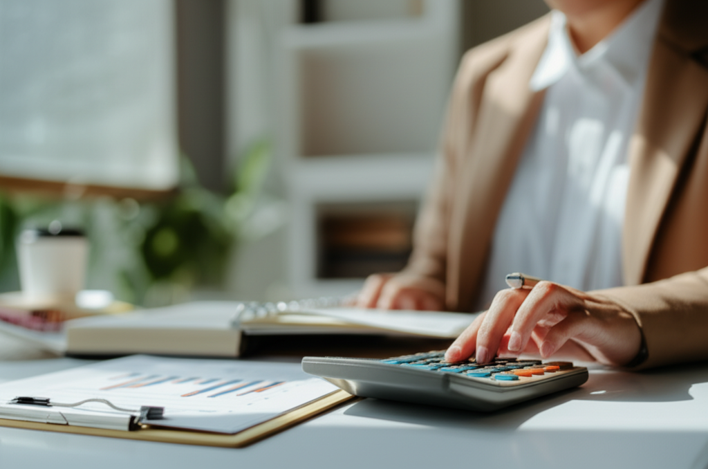 Accountant with Calculator